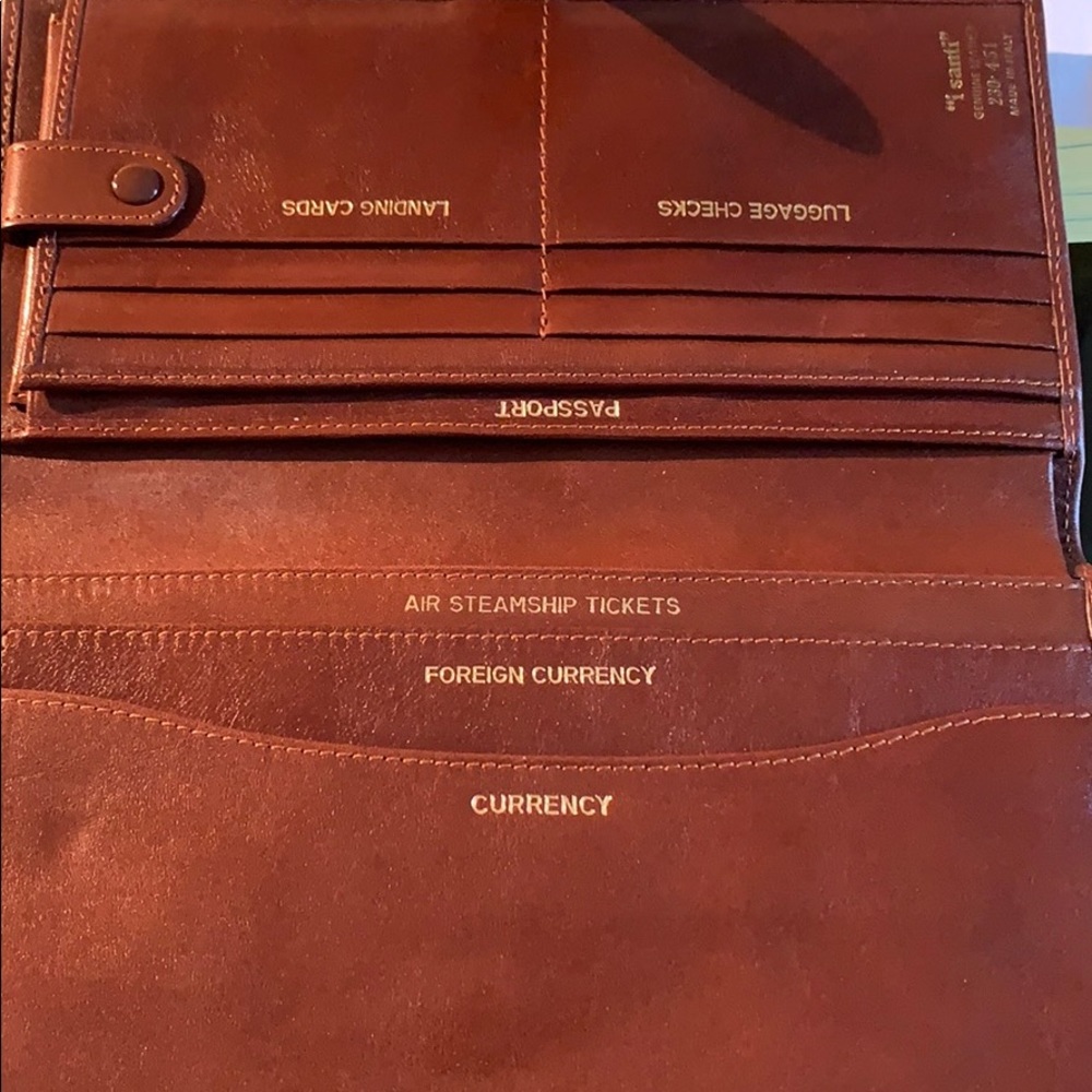 leather Travel Kit Made in Italy. BROWN “I Santi”